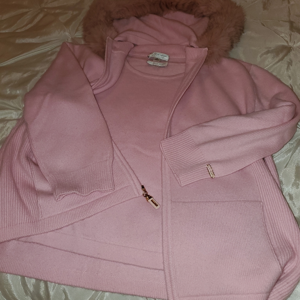 St John, pink , jacket and shell top